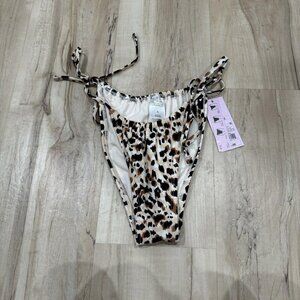 Target Women's Bikini Bottom Wild Fable Extra Small XS Leopard Bathing‎ Suit NWT